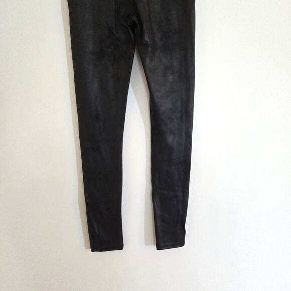 SPANX Faux Leather High-Waisted Leggings Black Medium Petite - Picture 5 of 8